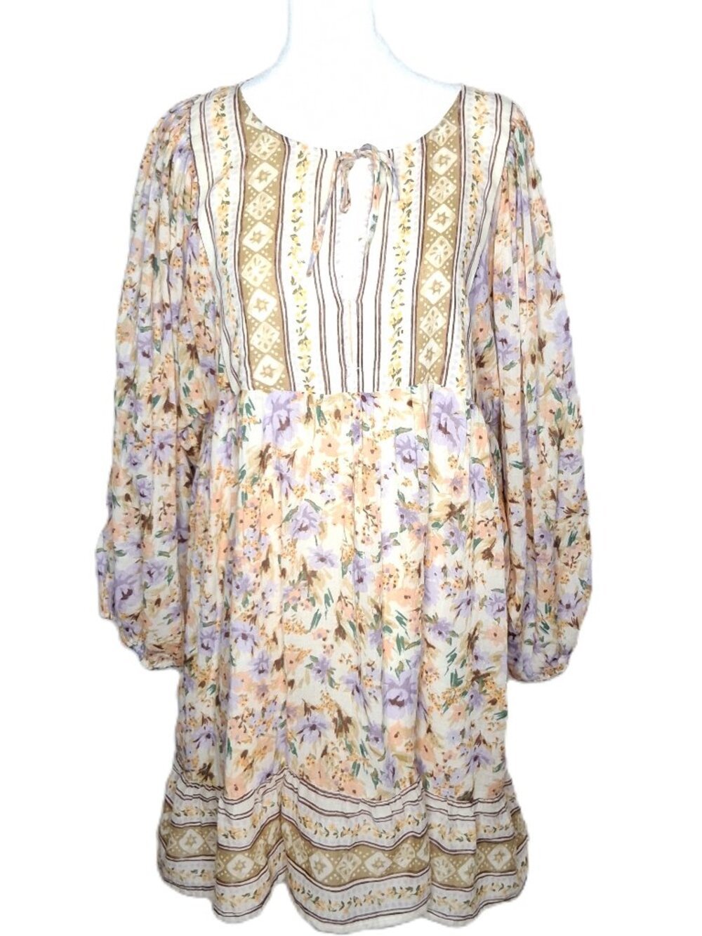 Billabong Ambers Mini Dress Flowy Fit Boho Style